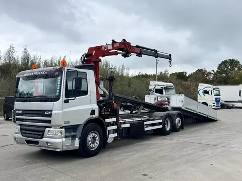 DAF CF 75.310 SCHUIFPLATEAU+LAADKRAAN TOPSTAAT